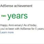2nd Anniversary with Adsense